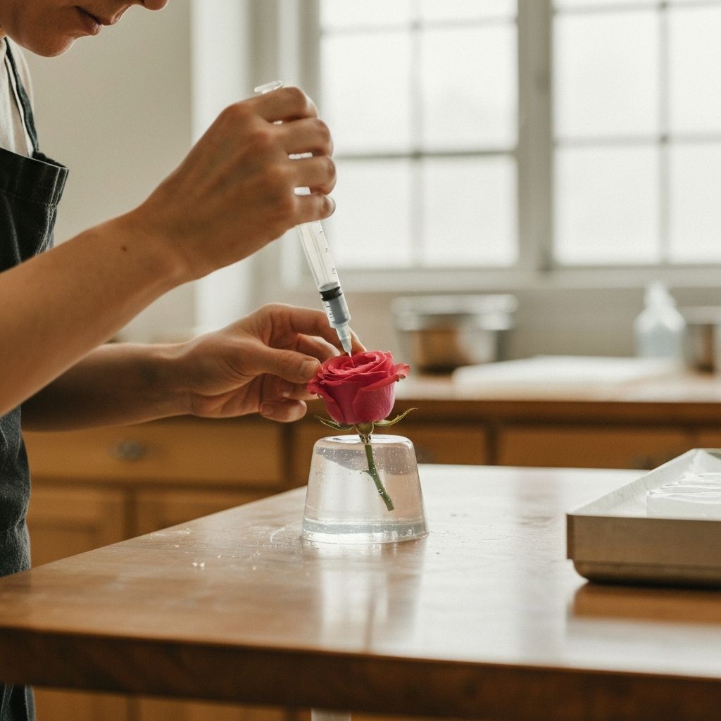 Artisan carefully crafting jelly shots
